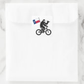 Sticker Carré Drapeau du Texas Bigfoot Cycling (Sac)