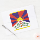 Sticker Carré Drapeau du Tibet libre (Enveloppe)