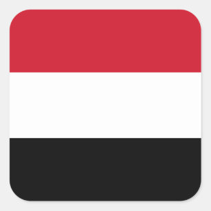 Sticker Carré Drapeau du Yémen
