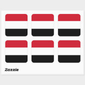 Sticker Carré Drapeau du Yémen (Feuille)