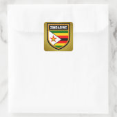 Sticker Carré Drapeau du Zimbabwe (Sac)