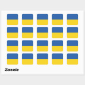 Sticker Carré Drapeau d'Ukraine (Feuille)