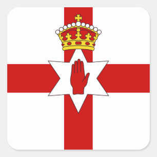 Sticker Carré Drapeau d'ulster d'Irlande du Nord
