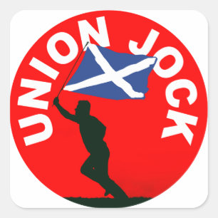 Sticker Carré Drapeau écossais, "écossais des syndicats "