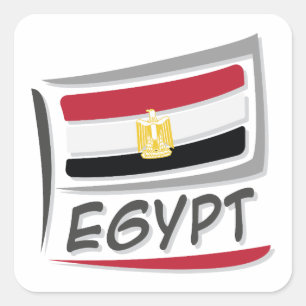 Sticker Carré Drapeau Égypte Pride X