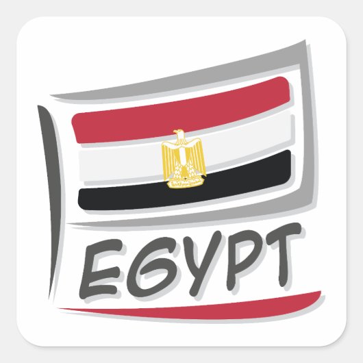 Sticker Carré Drapeau Égypte Pride X (Devant)