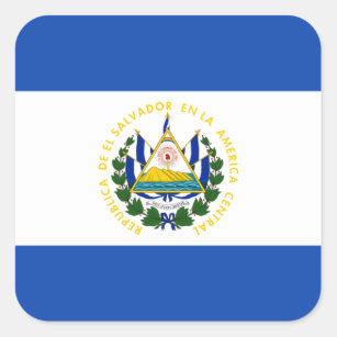 Sticker Carré Drapeau El Salvador - Bandera de El Salvador