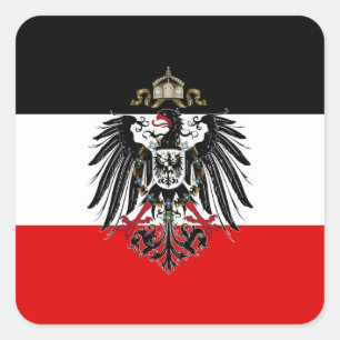Sticker Carré Drapeau Empire allemand