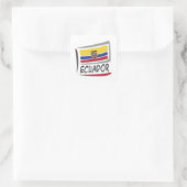 Sticker Carré Drapeau Equateur Pride X (Sac)