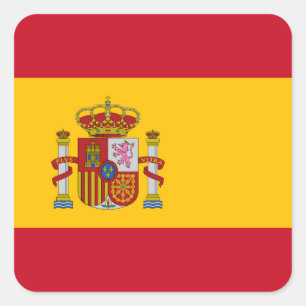 Sticker Carré Drapeau Espagne