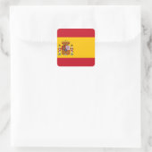 Sticker Carré Drapeau Espagne - Bandera de Espana (Sac)