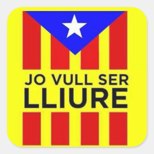 Sticker Carré Drapeau Estelada Catalanne