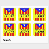 Sticker Carré Drapeau Estelada Catalanne (Feuille)