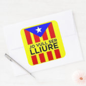 Sticker Carré Drapeau Estelada Catalanne (Enveloppe)