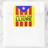 Sticker Carré Drapeau Estelada Catalanne (Sac)