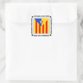 Sticker Carré Drapeau Estelada Catalanne (Sac)