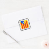 Sticker Carré Drapeau Estelada Catalanne (Enveloppe)