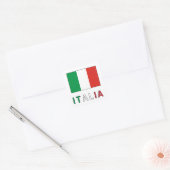 Sticker Carré Drapeau et mot italiens (Enveloppe)