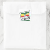 Sticker Carré Drapeau Ethiopie Pride X (Sac)