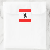 Sticker Carré Drapeau Fahne Berlin Allemagne (Sac)