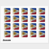 Sticker Carré drapeau filipino (Feuille)