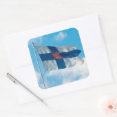 Sticker Carré Drapeau finlandais (Enveloppe)