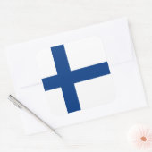 Sticker Carré Drapeau finlandais, Drapeau finlandais (Enveloppe)