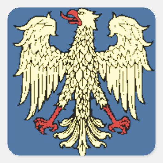 Sticker Carré Drapeau Friuli-Venezia Giulia (Italie) (Devant)