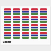 Sticker Carré Drapeau Gambie (Feuille)