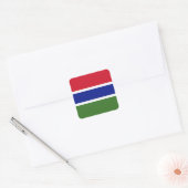 Sticker Carré Drapeau Gambie (Enveloppe)
