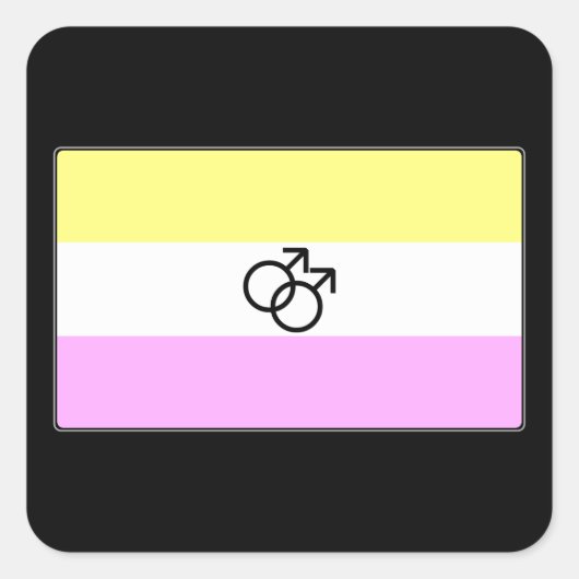 Sticker Carré Drapeau Gay Twink Pride (Devant)