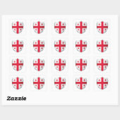 Sticker Carré Drapeau Georgia Silver Shield (Feuille)