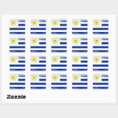 Sticker Carré Drapeau glacé uruguayen (Feuille)
