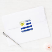 Sticker Carré Drapeau glacé uruguayen (Enveloppe)