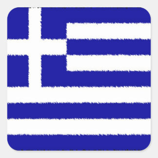 Sticker Carré Drapeau grec