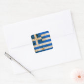 Sticker Carré Drapeau grec robuste (Enveloppe)
