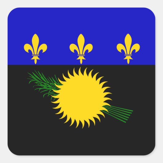 Sticker Carré Drapeau guadeloupéen (Devant)