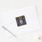Sticker Carré Drapeau Guam (Enveloppe)