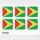 Sticker Carré Drapeau Guyana (Feuille)