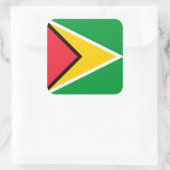 Sticker Carré Drapeau Guyana (Sac)