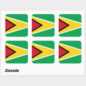 Sticker Carré Drapeau Guyana (Feuille)