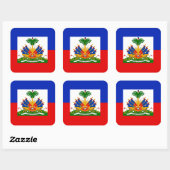 Sticker Carré Drapeau Haïti (Feuille)