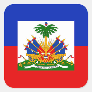 Sticker Carré Drapeau Haïti