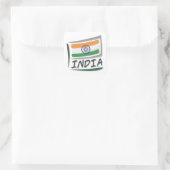 Sticker Carré Drapeau India Pride X (Sac)