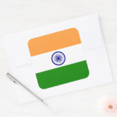 Sticker Carré Drapeau indien (Enveloppe)