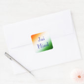 Sticker Carré Drapeau indien Jai Hind (Enveloppe)
