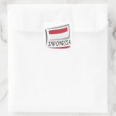 Sticker Carré Drapeau Indonésie Pride X (Sac)