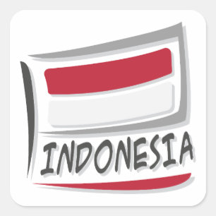 Sticker Carré Drapeau Indonésie Pride X