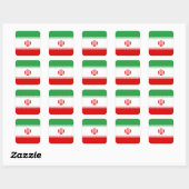 Sticker Carré Drapeau Iran (Iran) (Feuille)