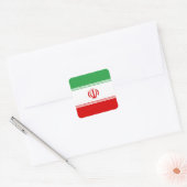 Sticker Carré Drapeau Iran (Iran) (Enveloppe)